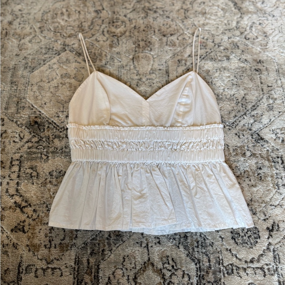 Express Peplum White Top